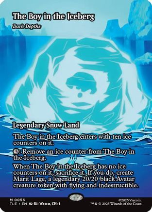 The Boy in the Iceberg - Dark Depths (Borderless) (TLE-056) - Avatar: The Last Airbender: Eternal-Legal Foil