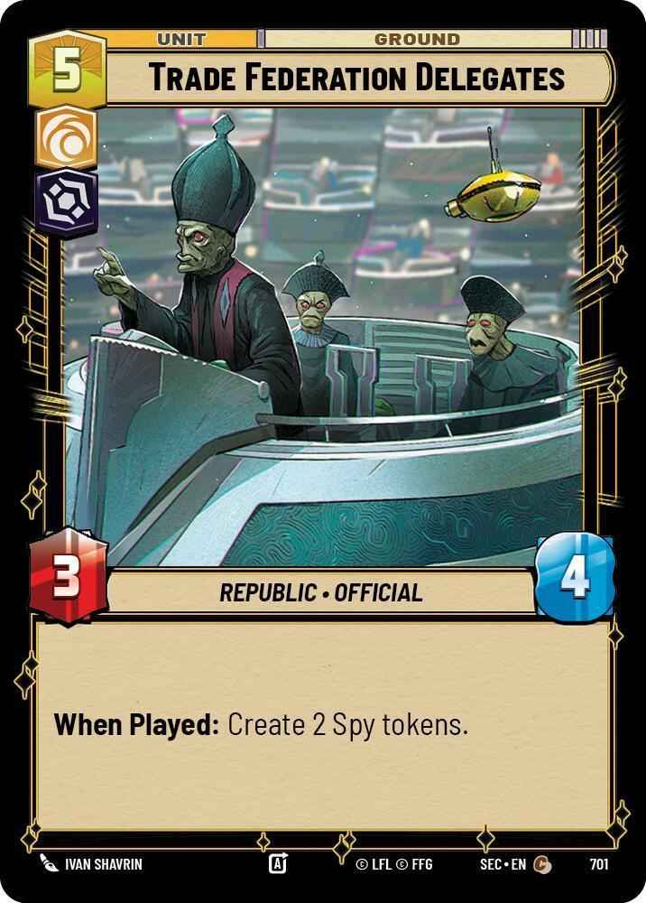Trade Federation Delegates (701) (Foil) (701) [Secrets of Power]