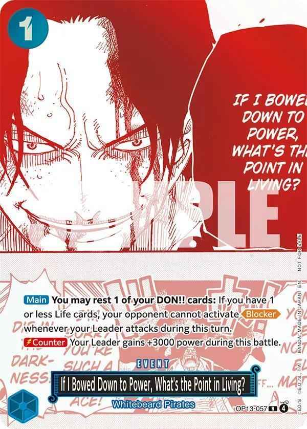 If I Bowed Down to Power, What's the Point in Living? (3rd Anniversary Treasure Campaign Pack) [One Piece Promotion Cards]