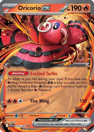 Oricorio ex 018/094 - ME02 Phantasmal Flames Holofoil