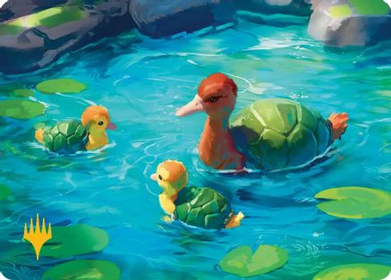 Turtle-Duck Art Card (Gold-Stamped Planeswalker Symbol) (ASTLA-018) - Art Series: Avatar: The Last Airbender