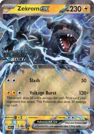 Zekrom ex (Black Bolt Stamped) 034 - Miscellaneous Cards & Products Holofoil