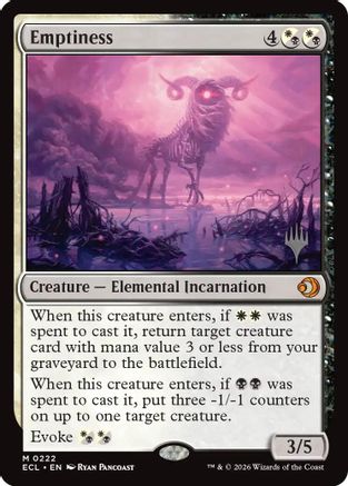 Emptiness (PPECL-222) - Promo Pack: Lorwyn Eclipsed Foil