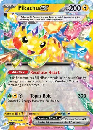 Pikachu ex 057/217 - ME Ascended Heroes Holofoil