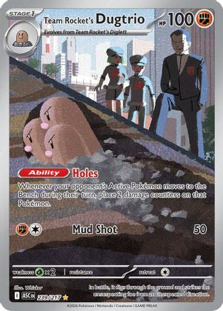 Team Rocket's Dugtrio 239/217 - ME Ascended Heroes Holofoil