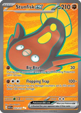Stunfisk ex 252/217 - ME Ascended Heroes Holofoil
