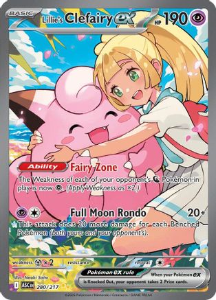 Lillie's Clefairy ex 280/217 - ME Ascended Heroes Holofoil