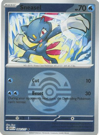 Sneasel (Dusk Ball) 044 - ME Ascended Heroes Reverse Holofoil