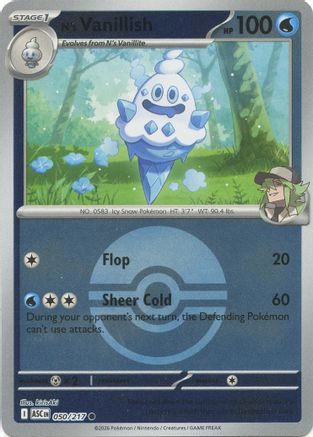 N's Vanillish (Poke Ball) 050 - ME Ascended Heroes Reverse Holofoil
