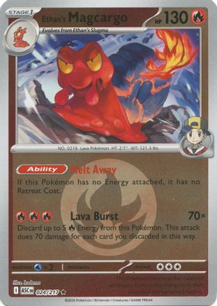 Ethan's Magcargo (Energy Symbol Pattern) 024/217 - ME Ascended Heroes Reverse Holofoil