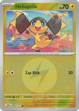 Helioptile (Energy Symbol Pattern) 063 - ME Ascended Heroes Reverse Holofoil