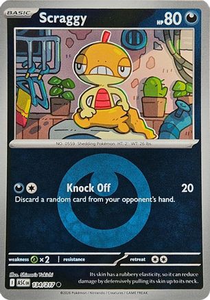 Scraggy (Energy Symbol Pattern) 134 - ME Ascended Heroes Reverse Holofoil