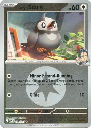 Larry's Starly (Energy Symbol Pattern) 168 - ME Ascended Heroes Reverse Holofoil