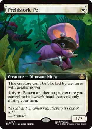 Prehistoric Pet (Extended Art) (TMT-259) - Teenage Mutant Ninja Turtles Foil