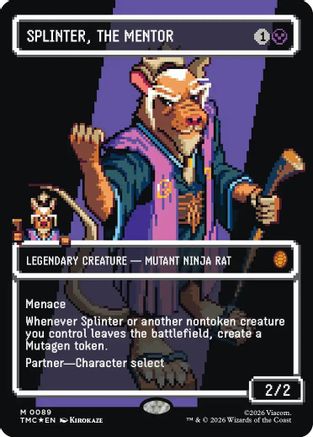 Splinter, the Mentor (0089) (Borderless) (TMC-089) - Commander: Teenage Mutant Ninja Turtles Foil