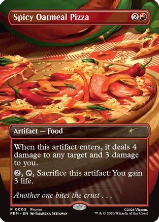 Spicy Oatmeal Pizza (Borderless) (UMP-003) - Unique and Miscellaneous Promos