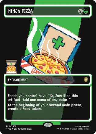 Ninja Pizza (Borderless) (TMC-093) - Commander: Teenage Mutant Ninja Turtles Foil