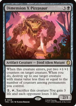 Dimension X Pizzasaur (TMC-016) - Commander: Teenage Mutant Ninja Turtles Foil