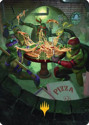 Food Chain Art Card (Gold-Stamped) (ASTMT-033) - Art Series: Teenage Mutant Ninja Turtles