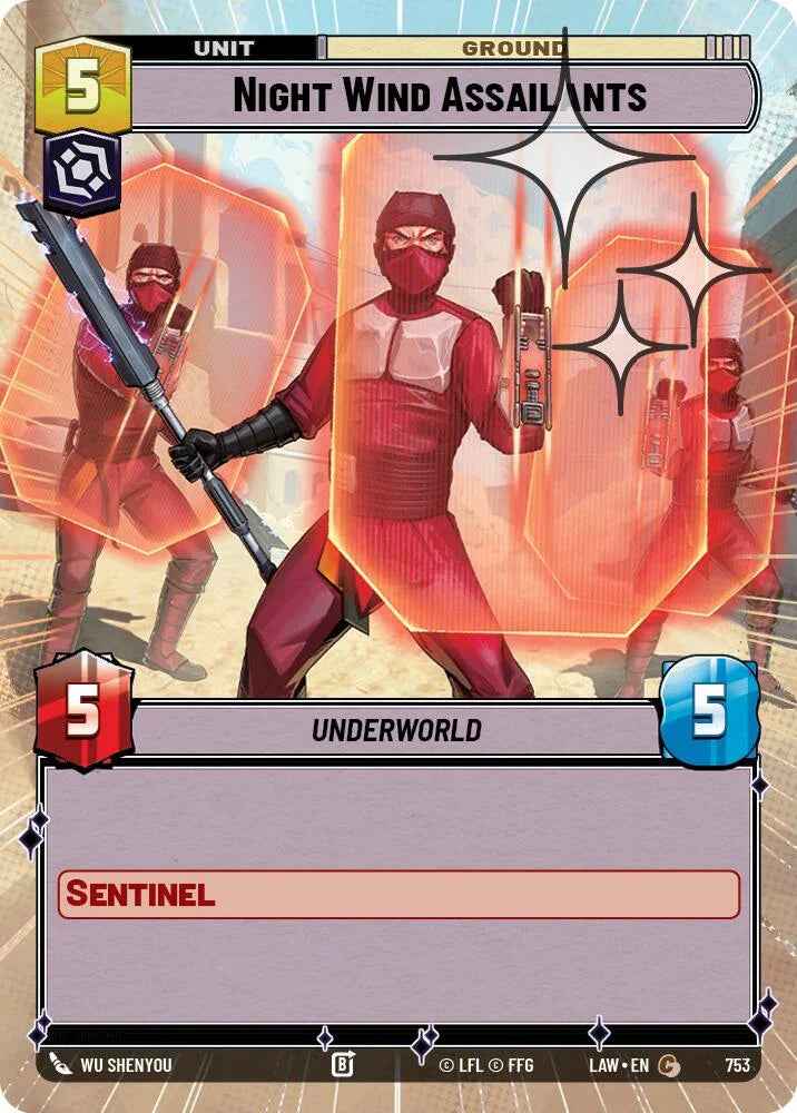 Night Wind Assailants (515) (Hyperspace Foil) (515) [A Lawless Time]