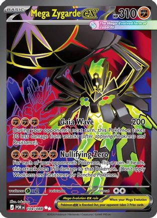 Mega Zygarde ex 104/088 - ME03 Perfect Order Holofoil