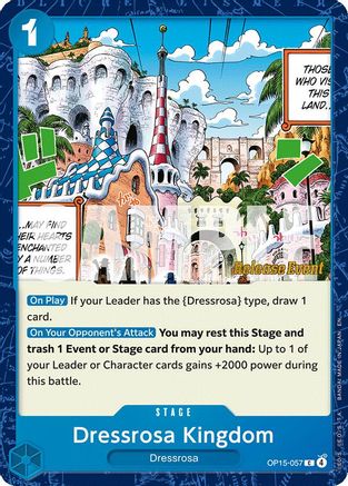 Dressrosa Kingdom (OP15-057) - Adventure on Kami's Island Release Event Cards