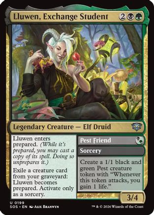 Lluwen, Exchange Student (SOS-199) - Secrets of Strixhaven Foil