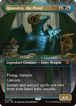 Quandrix, the Proof (Borderless) (SOS-286) - Secrets of Strixhaven Foil