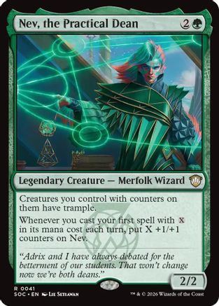 Nev, the Practical Dean (SOC-041) - Commander: Secrets of Strixhaven