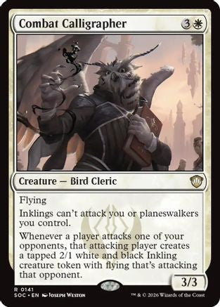 Combat Calligrapher (SOC-141) - Commander: Secrets of Strixhaven