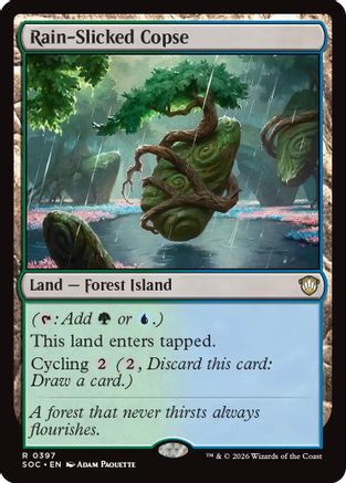 Rain-Slicked Copse (SOC-397) - Commander: Secrets of Strixhaven