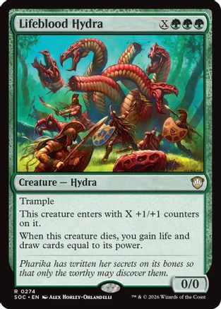 Lifeblood Hydra (SOC-274) - Commander: Secrets of Strixhaven