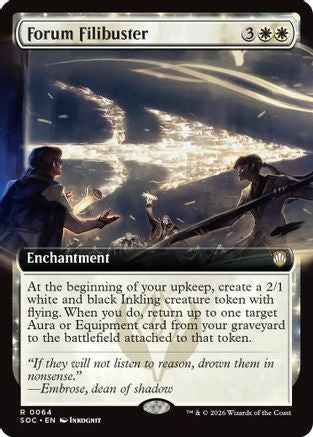 Forum Filibuster (Extended Art) (SOC-064) - Commander: Secrets of Strixhaven