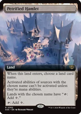 Petrified Hamlet (Extended Art) (SOS-362) - Secrets of Strixhaven Foil