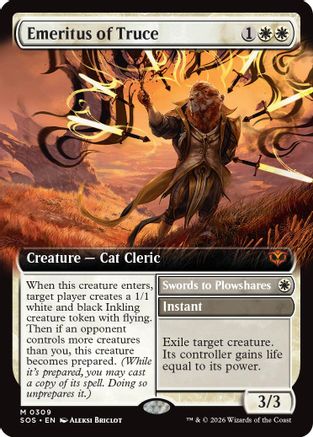 Emeritus of Truce (Extended Art) (SOS-309) - Secrets of Strixhaven