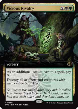Vicious Rivalry (Extended Art) (SOS-359) - Secrets of Strixhaven Foil