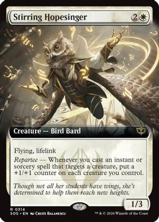 Stirring Hopesinger (Extended Art) (SOS-314) - Secrets of Strixhaven Foil