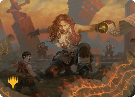 Zealous Lorecaster Art Card (Gold-Stamped Planeswalker Symbol) (ASSOS-014) - Art Series: Secrets of Strixhaven