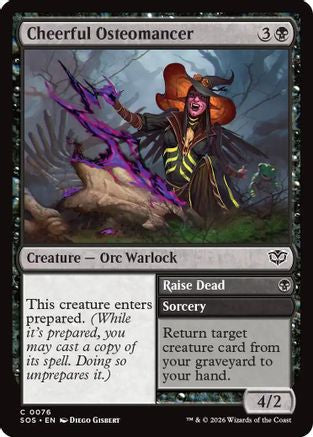 Cheerful Osteomancer (SOS-076) - Secrets of Strixhaven Foil