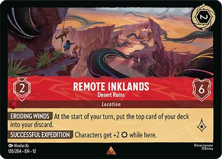 Remote Inklands - Desert Ruins (135/204) - Wilds Unknown Cold Foil