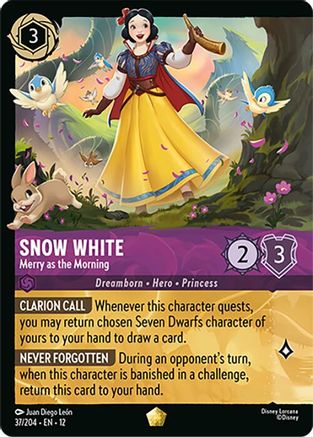 Snow White - Merry as the Morning (Foil) (37/204) - Wilds Unknown Cold Foil