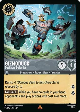 Gizmoduck - Duckburg Defender (193/204) - Wilds Unknown Cold Foil