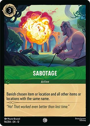 Sabotage (96/204) - Wilds Unknown