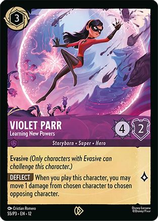 Violet Parr - Learning New Powers (55) - Disney Lorcana Promo Cards Cold Foil