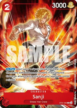 Sanji (Welcome Pack 2026 Vol.1) (ST21-003) - One Piece Promotion Cards