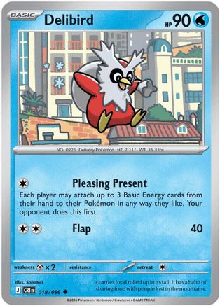 Delibird 018/null - ME04 Chaos Rising Reverse Holofoil