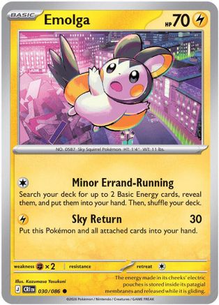 Emolga 030/null - ME04 Chaos Rising Reverse Holofoil