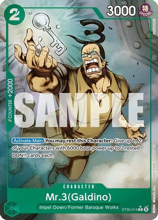 Mr.3(Galdino) (Full Art) (ST30-014) - Starter Deck EX: Luffy & Ace Foil