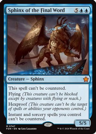 Sphinx of the Final Word (0747) (FDN-747) - Foundations