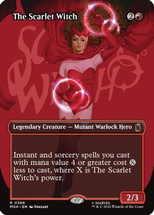 The Scarlet Witch (Borderless) (MSH-368) - Marvel Super Heroes Foil
